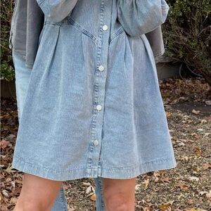 Denim Button-Down Dress